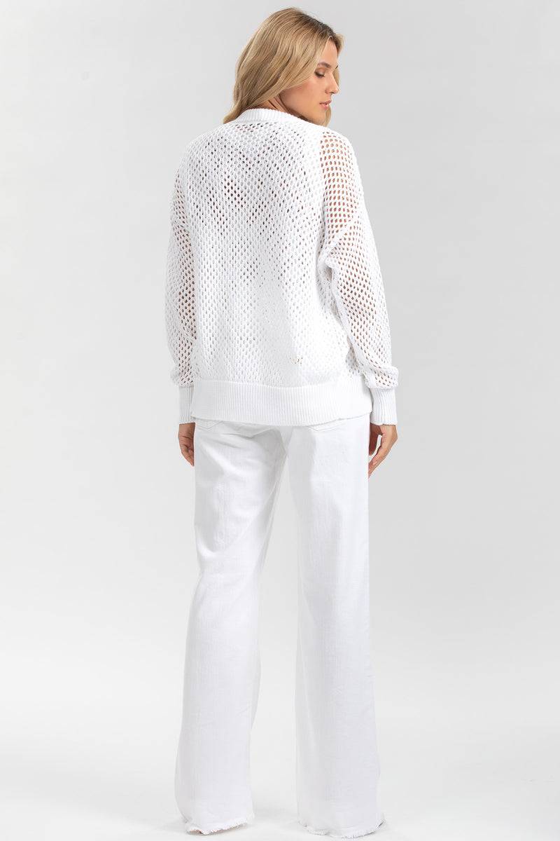 Pietro Brunelli MACY | Cardigan Premaman Bianco con Bottoni Soddisfazione Garantita