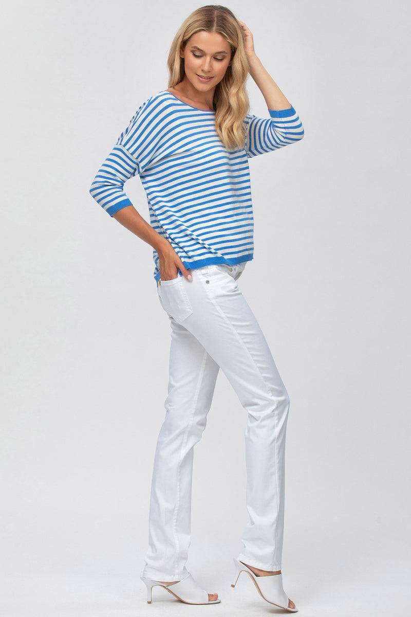 Pietro Brunelli MODERN STRAIGHT | Jeans Premaman Bianco in Cotone Negozi Online