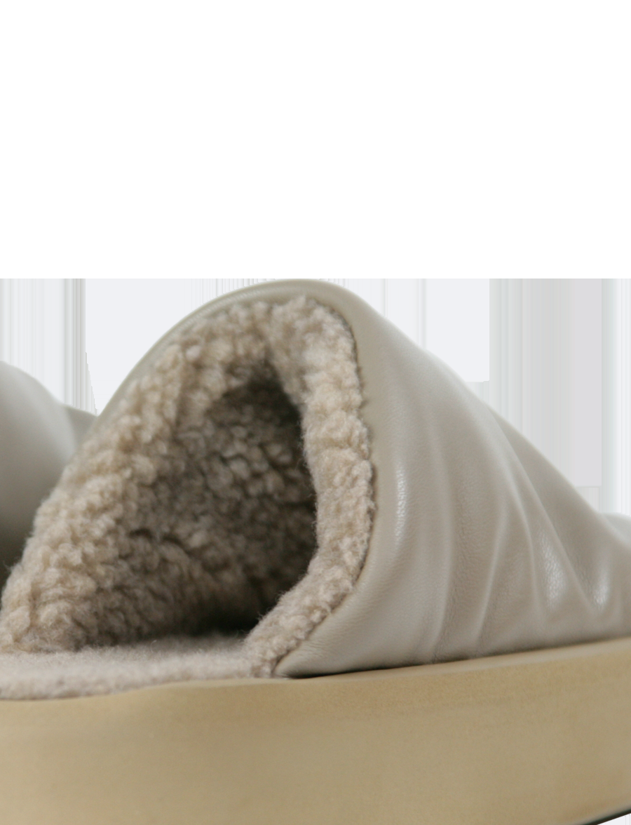 Piumestudio Sabot Sky + Fur Toupe Saldi Di Fabbrica