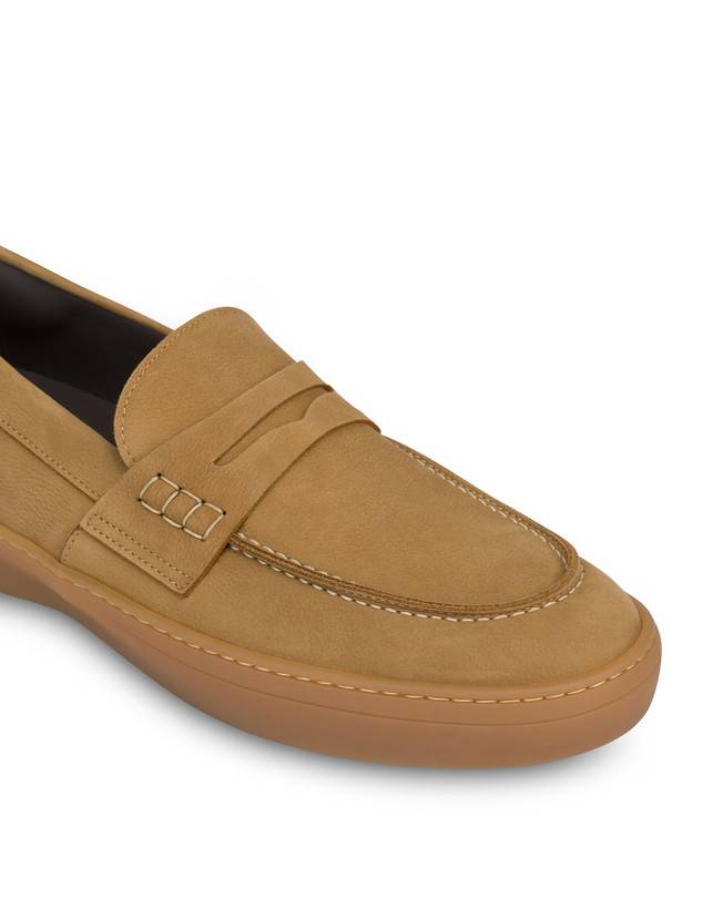 Pollini Mocassini In Nabuk Idro Hunter Cammello/cuoio Vendita Economica