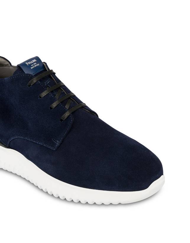 Pollini Desert Boot In Crosta Norfolk Blu Saldi Di Fabbrica