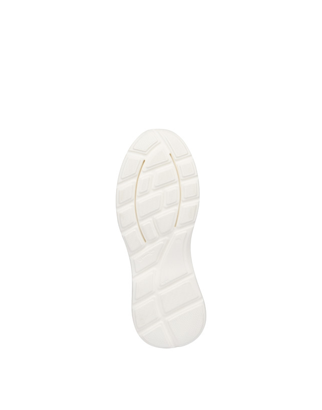 Pollini Sneakers In Vitello, Nabuk E Crosta Roomy Avorio/perla/bianco/bianco/avorio Nuova