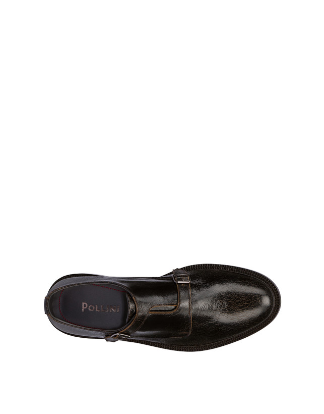Pollini Monk Strap In Capra 1920 T.moro Italy