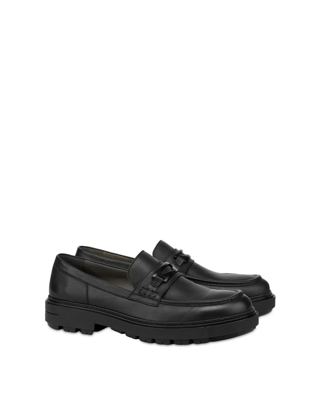 Pollini Mocassini In Vitello Kent Nero Nuovo