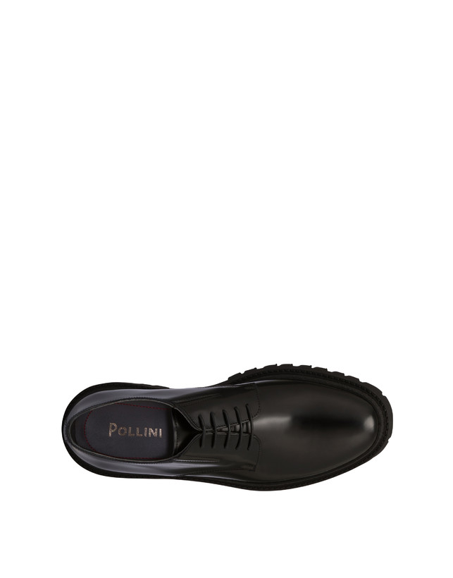 Pollini Derby In Vitello Abrasivato Royal Nero Vendita