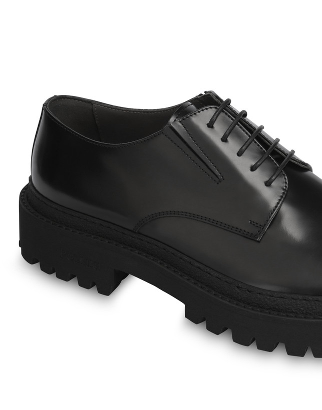 Pollini Derby In Vitello Abrasivato Royal Nero Vendita