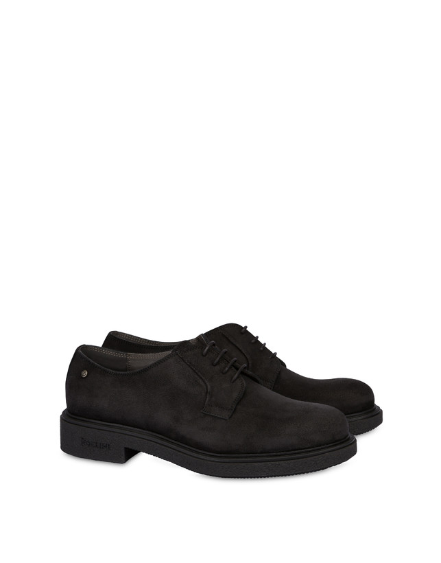 Pollini Derby In Crosta Cerata Gentlemen's Club Nero Soddisfazione Garantita