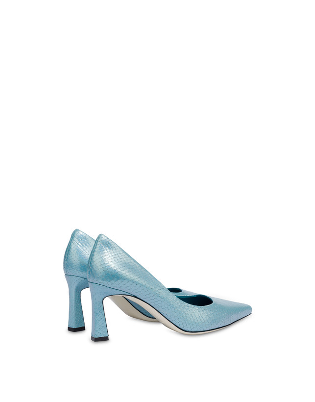 Pollini Décolleté Con Stampa Pitone Iridescente Cote D'azur Pool Promozione Limitata