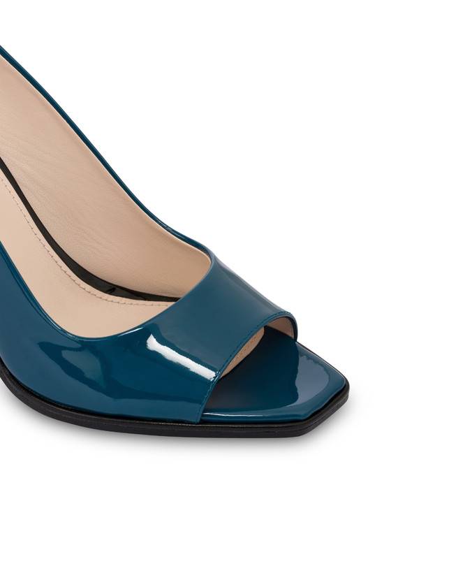 Pollini Slingback In Vernice Attitude Pavone/nero Fino Al -60%