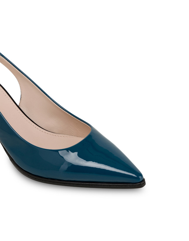 Pollini Slingback In Vernice Attitude Pavone/nero Affare Del Giorno