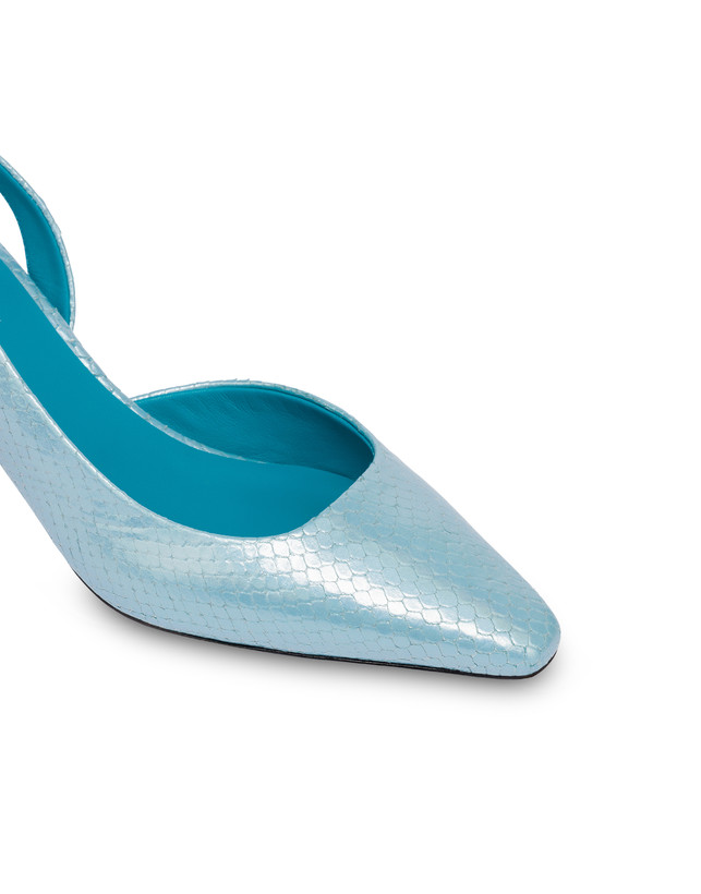 Pollini Slingback Con Stampa Pitone Iridescente Cote D'azur Pool Sottocosto