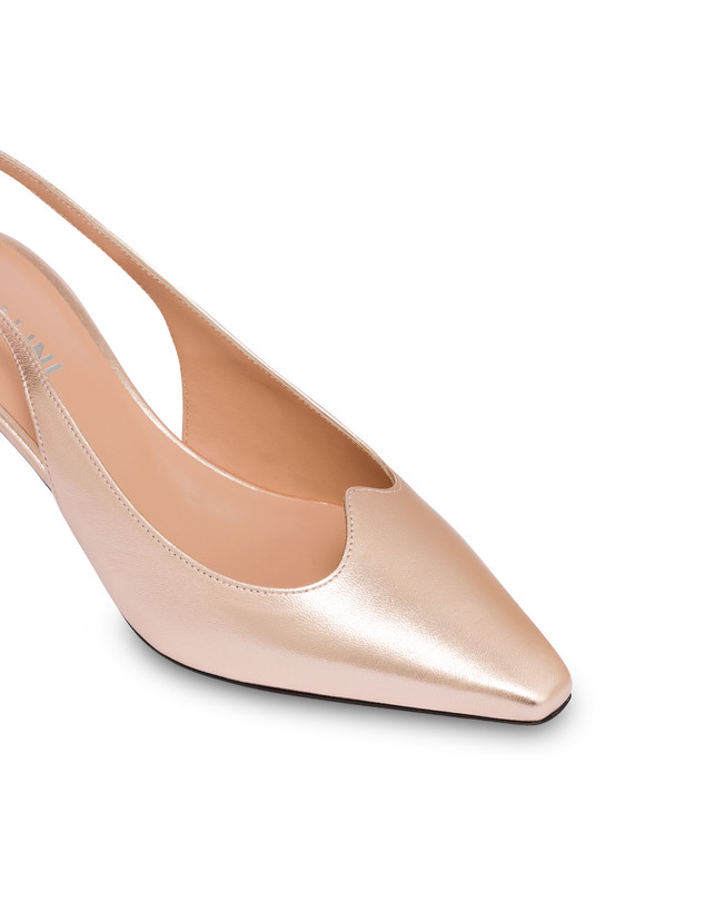 Pollini Slingback In Nappa Laminata Wave Rame Novità