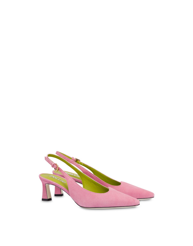 Pollini Slingback In Camoscio Wave Peonia Presa