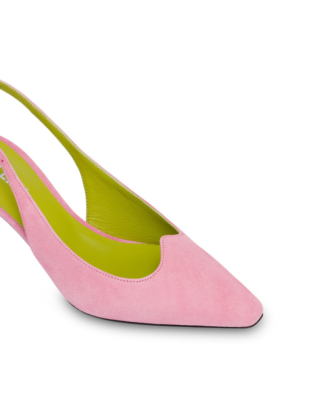 Pollini Slingback In Camoscio Wave Peonia Presa