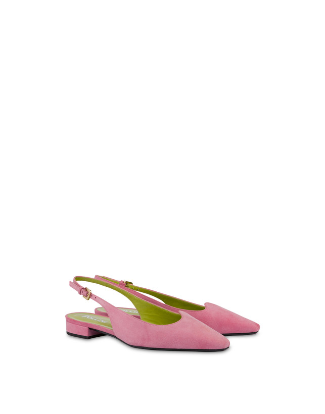 Pollini Ballerina Slingback In Nappa Cote D'azur Peonia Offerta