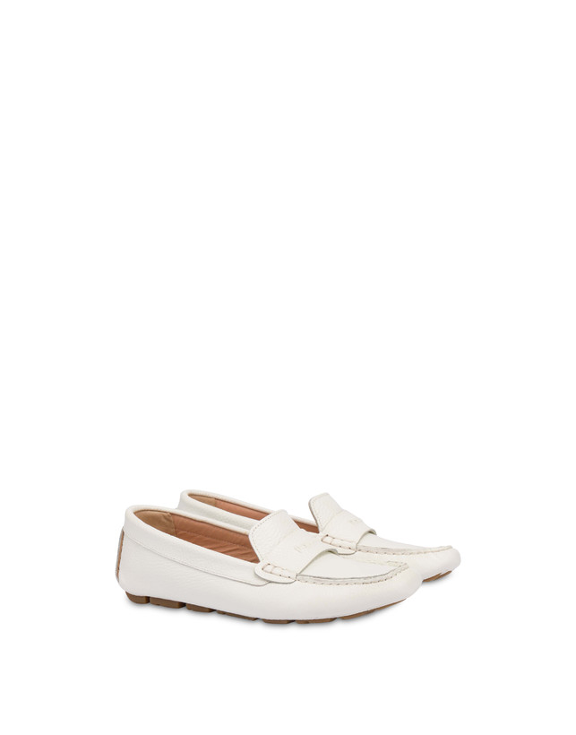 Pollini Mocassini Driver In Vitello Eazy Bianco Hotsell
