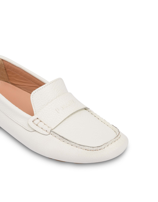 Pollini Mocassini Driver In Vitello Eazy Bianco Hotsell