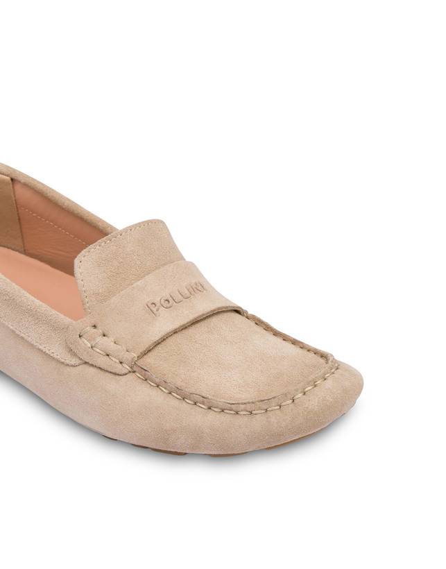 Pollini Mocassini Driver In Crosta Eazy Sabbia Vendita Economica