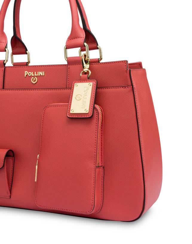 Pollini Borsa Doppio Manico Eclectic Arancio In Saldo