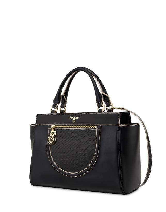 Pollini Borsa Doppio Manico Half Moon Nero/nero 2025