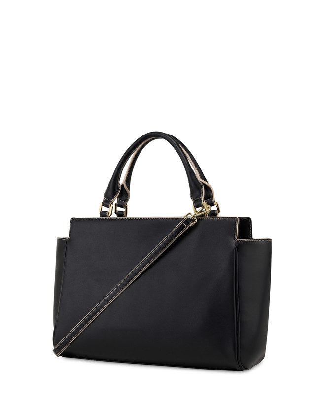 Pollini Borsa Doppio Manico Half Moon Nero/nero 2025