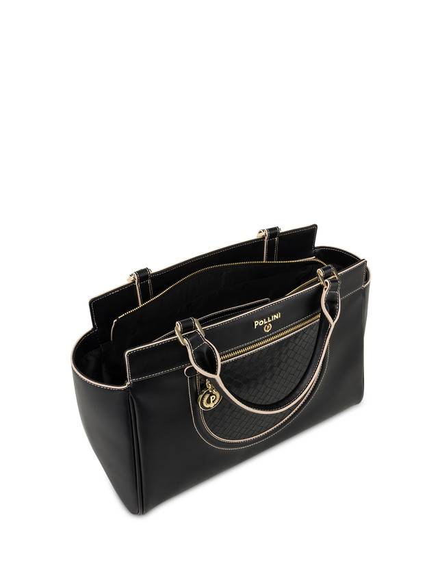 Pollini Borsa Doppio Manico Half Moon Nero/nero 2025