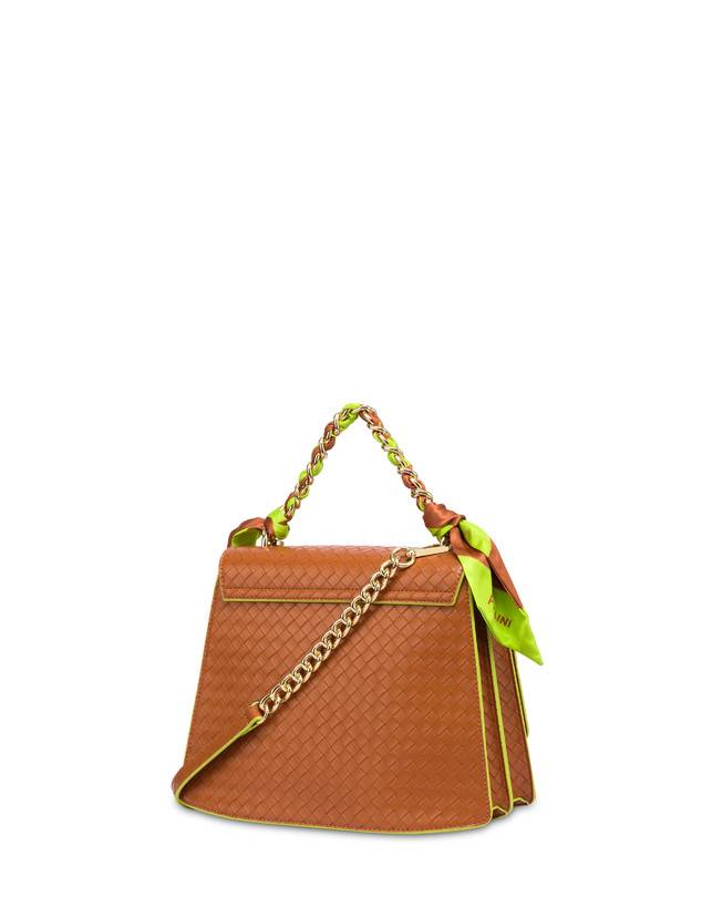 Pollini Borsa A Mano Con Foulard Color Explosion Cuoio/cuoio Vendita