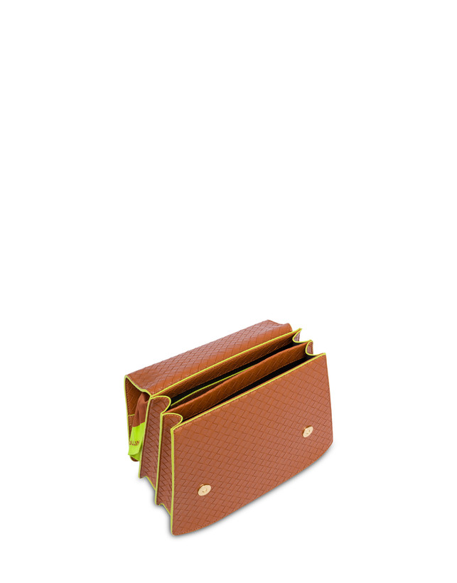 Pollini Borsa A Mano Con Foulard Color Explosion Cuoio/cuoio Vendita