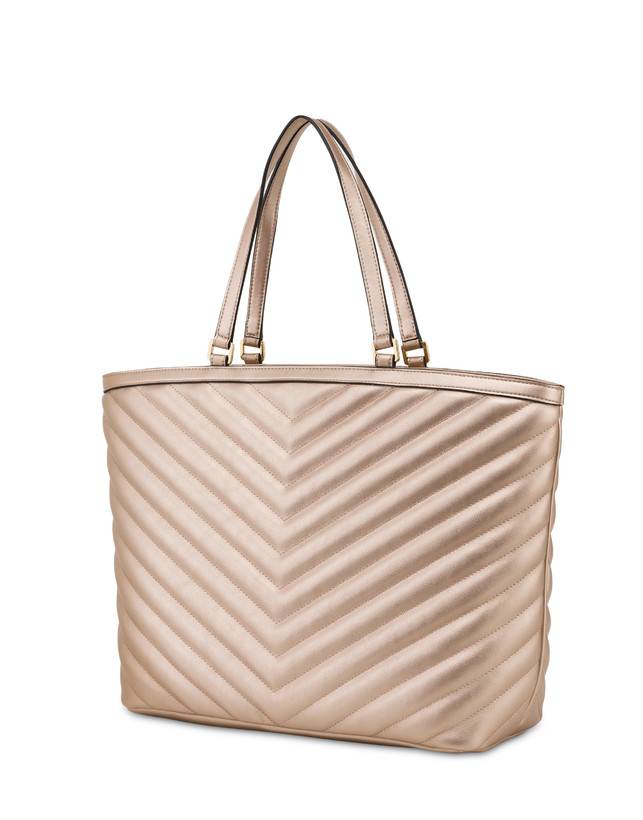 Pollini Tote Bag Matelassé Sunbeam Rose Gold Spedizione Gratuita
