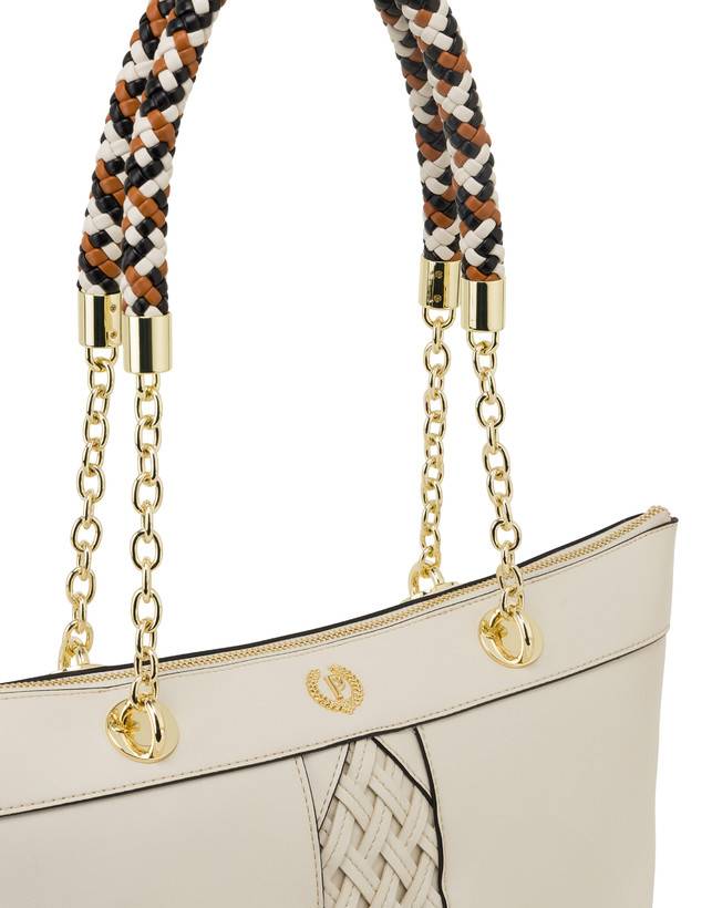 Pollini Shopper Con Intreccio Agadir Avorio Acquista Ora