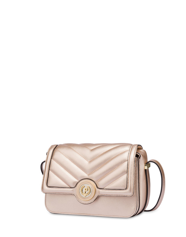 Pollini Borsa A Tracolla Matelassé Sunbeam Rose Gold Shopping Online