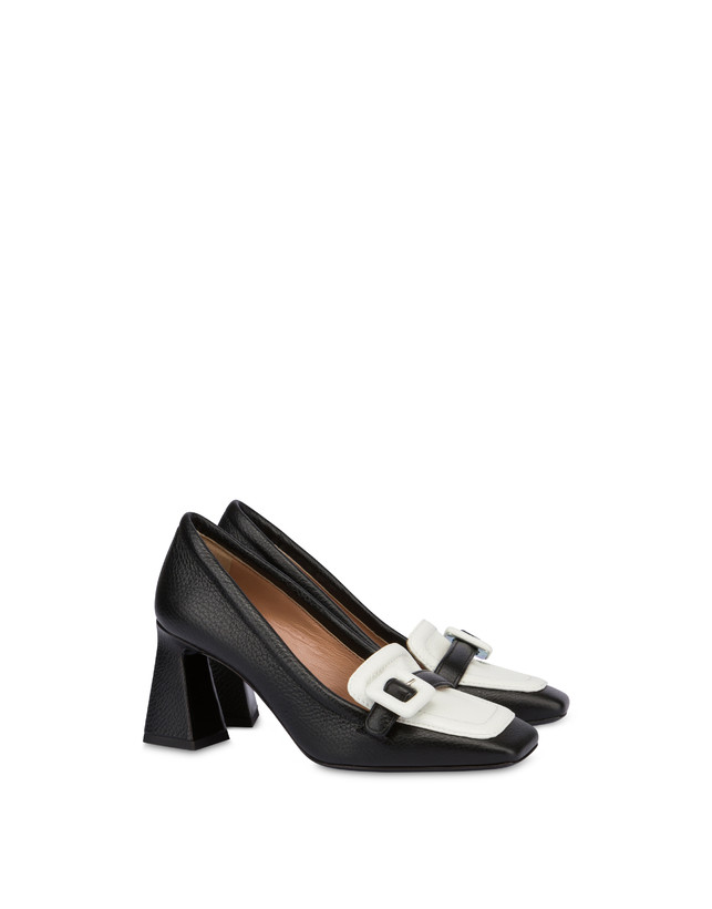 Pollini Décolleté In Vitello Bottalato Ursula Nero/ghiaccio Convenienza