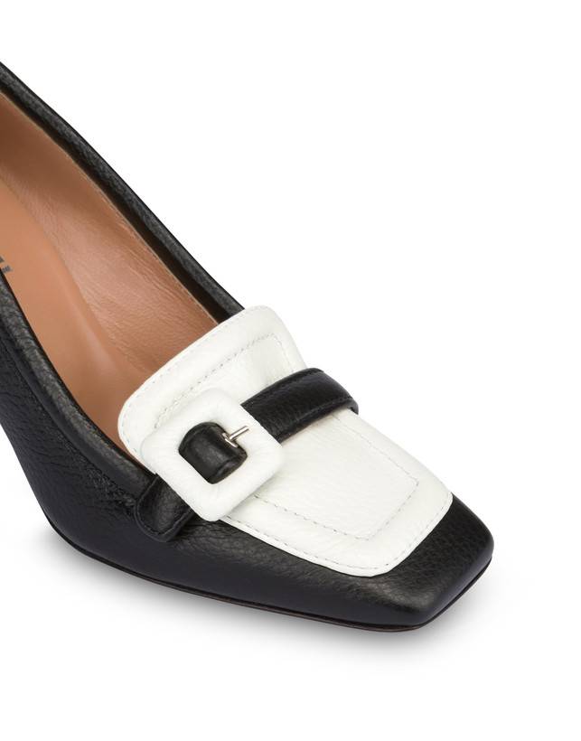 Pollini Décolleté In Vitello Bottalato Ursula Nero/ghiaccio Convenienza