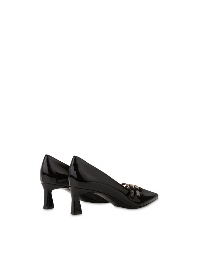 Pollini Décolleté In Vernice Bi-buckle Nero Outlet
