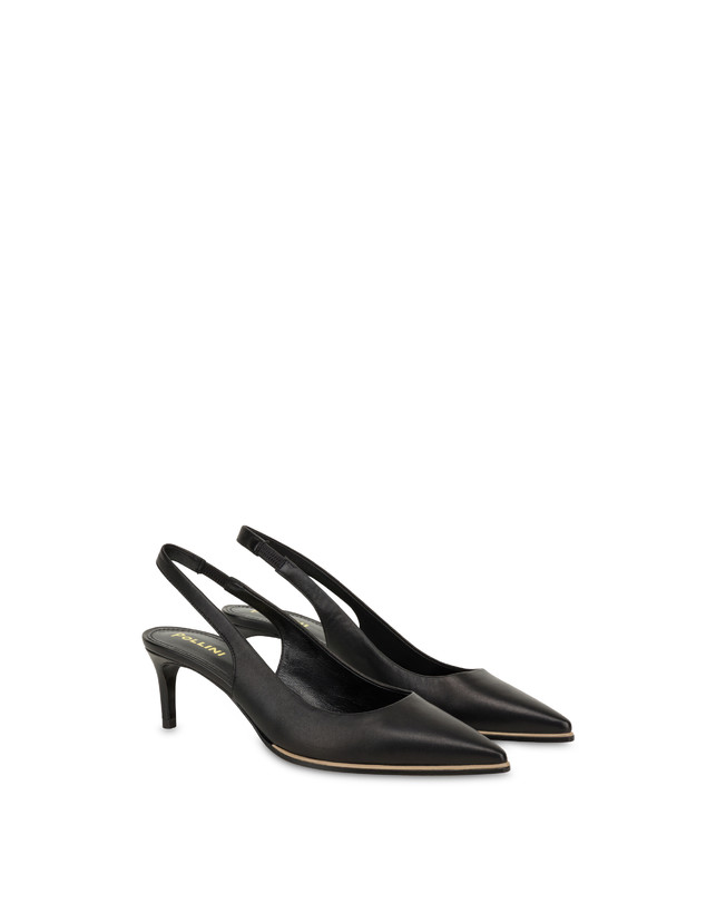 Pollini Slingback In Nappa Attitude Nero Saldi