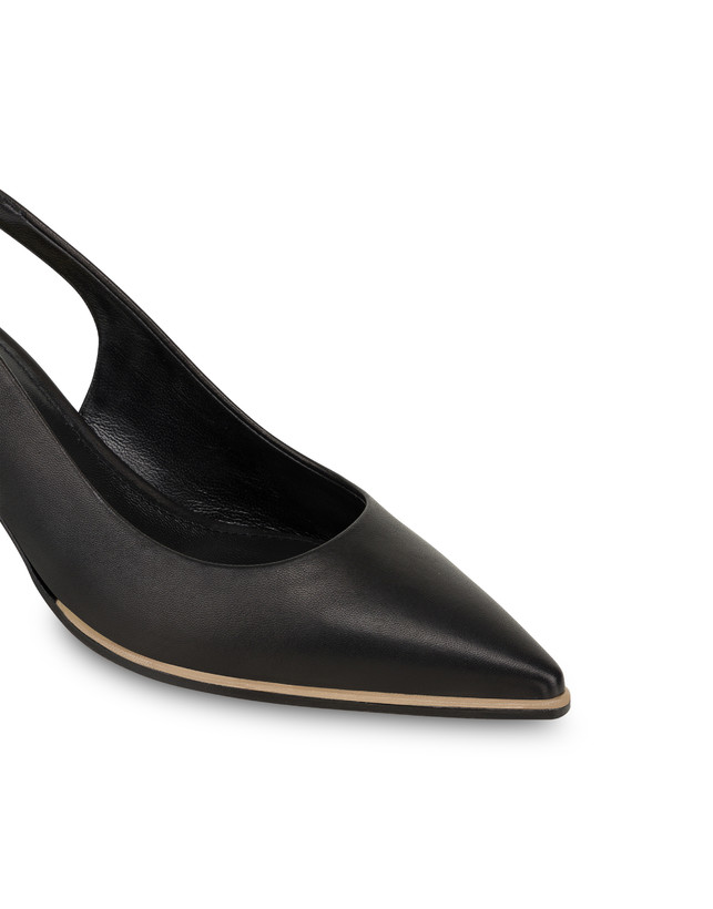 Pollini Slingback In Nappa Attitude Nero Saldi
