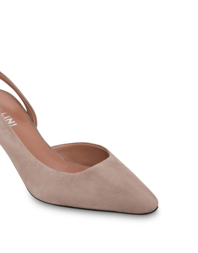 Pollini Slingback In Camoscio Sissi Sabbia Vendita Economica