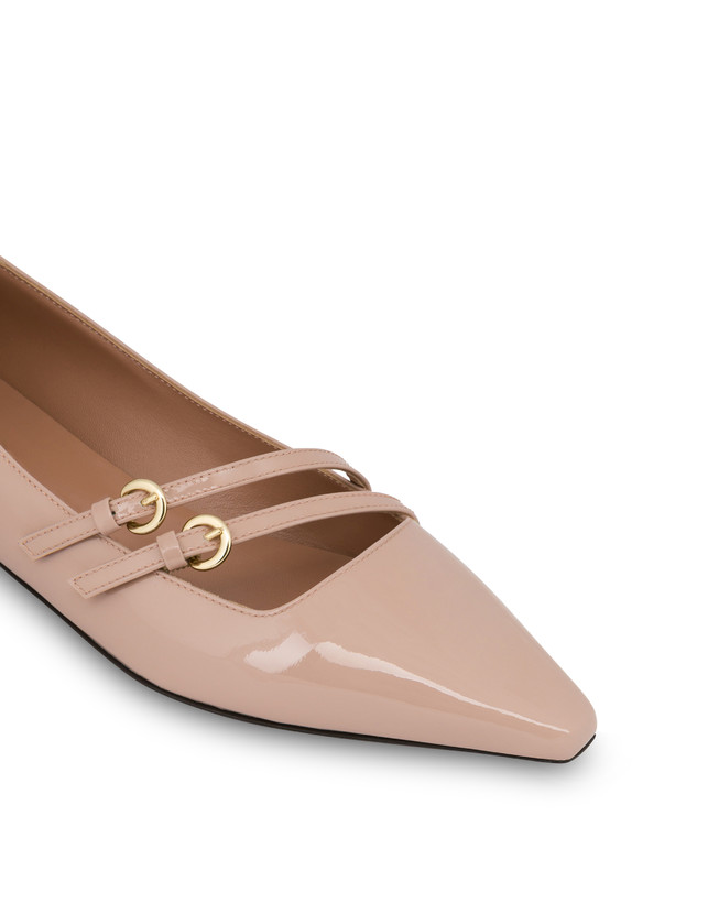 Pollini Ballerine In Vernice Bi-buckle Antico I Più Venduti