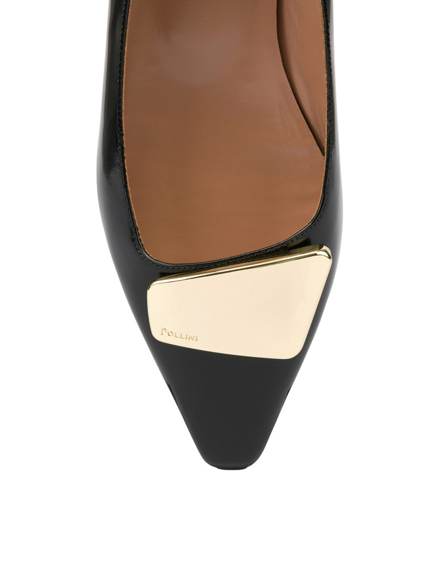Pollini Ballerine In Vitello Abrasivato Bullion Nero Vendite Flash