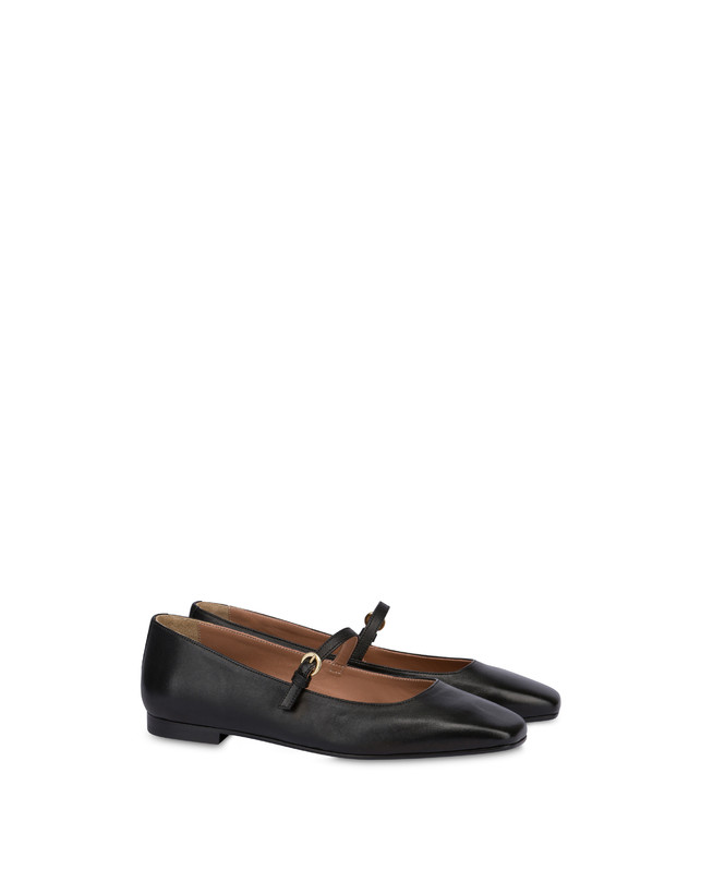 Pollini Ballerine In Nappa Nina Nero Negozio