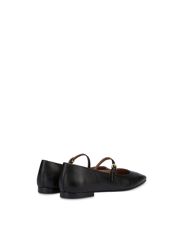 Pollini Ballerine In Nappa Nina Nero Negozio