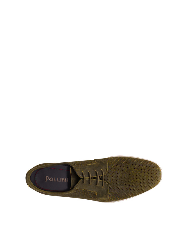Pollini Derby In Scamosciato Traforato B-light Militare 2025