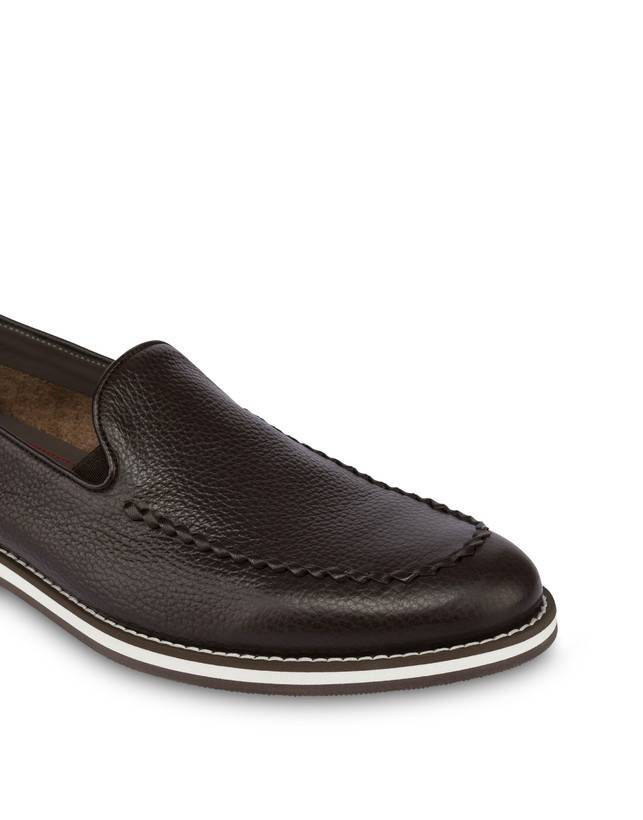Pollini Mocassini In Vitello Green Field T.moro In Linea