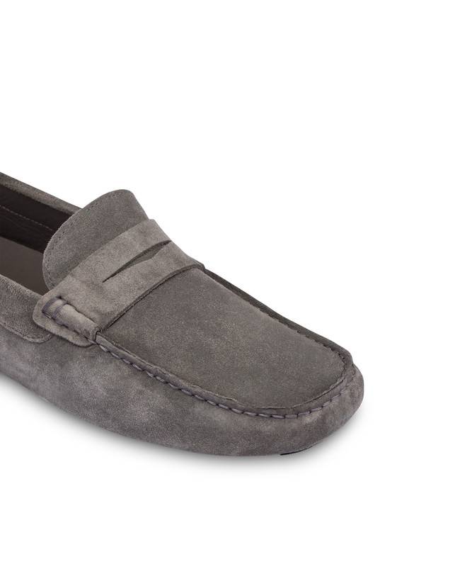 Pollini Mocassini Driver In Crosta Eazy Grafite Vendita