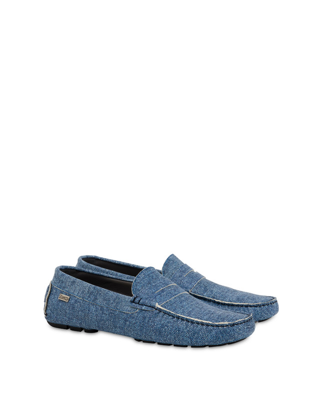 Pollini Mocassini Driver In Nappa Eazy Blu Promozione