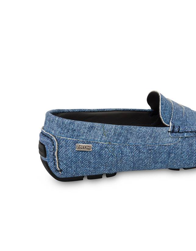 Pollini Mocassini Driver In Nappa Eazy Blu Promozione