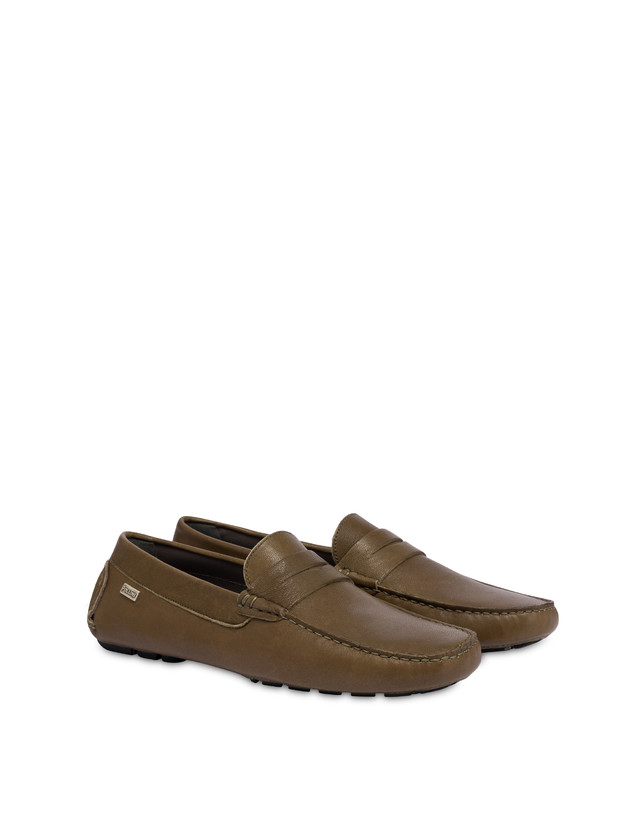 Pollini Mocassini In Nappa Eazy Militare Spedizione Gratuita