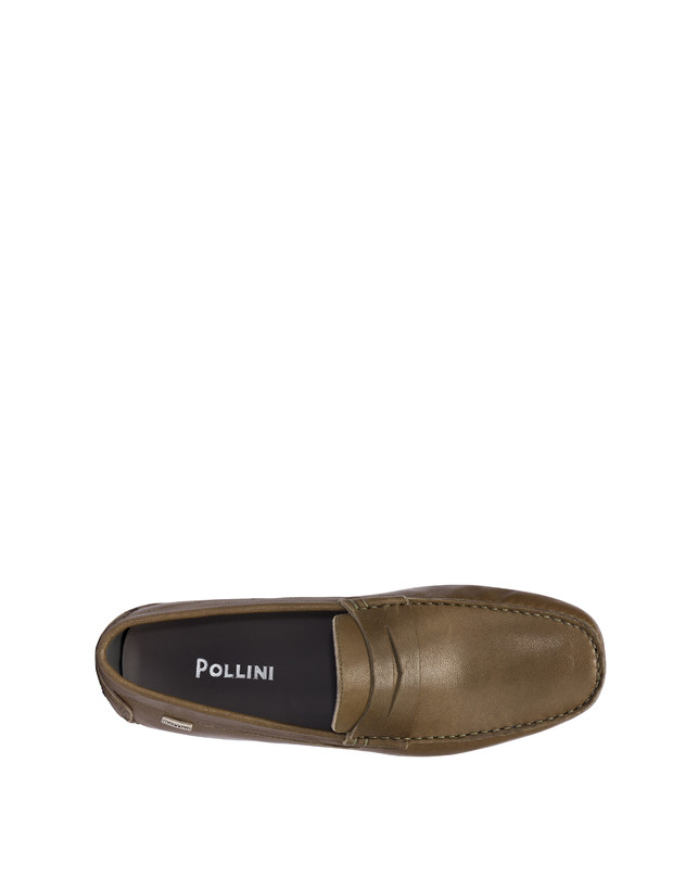 Pollini Mocassini In Nappa Eazy Militare Spedizione Gratuita