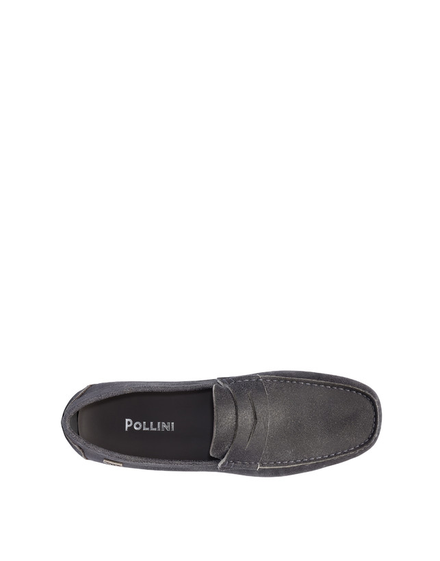 Pollini Mocassini In Capra Drivers Grafite Pezzi Unici