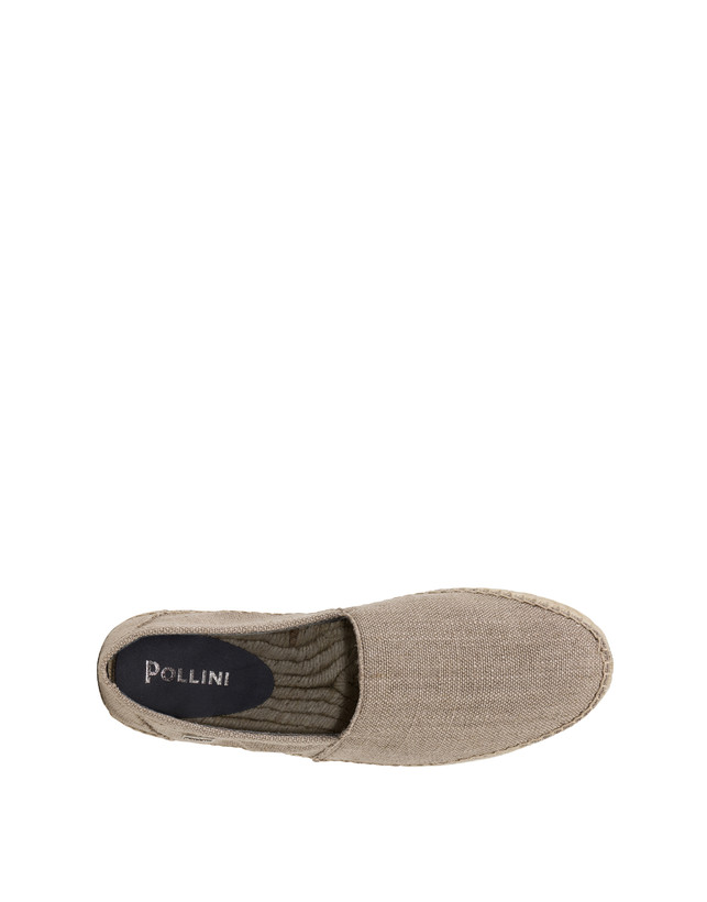 Pollini Espadrillas In Canvas E Vitello Corda Consegna Veloce